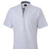 Mens Plain Polo James & Nicholson - white/navy/white