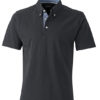 Mens Plain Polo James & Nicholson - black/light denim