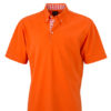 Mens Plain Polo James & Nicholson - dark orangedark orange/white