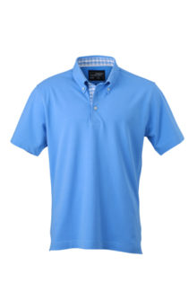 Mens Plain Polo James & Nicholson - glacier blueglacier blue white