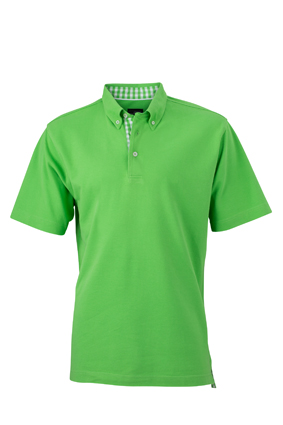 Mens Plain Polo James & Nicholson - lime greenlime green white