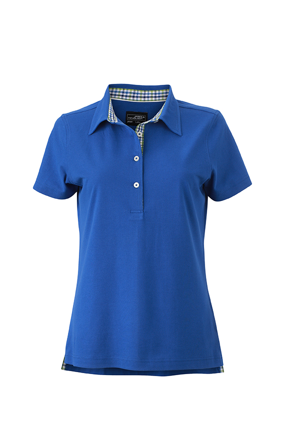 Ladies Plain Polo James & Nicholson - royal/blue green white Ladies Plain Polo James & Nicholson - royal/blue green white