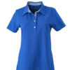 Ladies Plain Polo James & Nicholson - royal/royal white