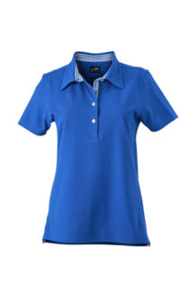 Ladies Plain Polo James & Nicholson - royal/royal white