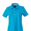 Ladies Plain Polo James & Nicholson - turquoise/turquoise white