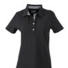 Ladies Plain Polo James & Nicholson - black/black white