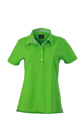 Ladies Plain Polo James & Nicholson - lime green/lime greenwhite