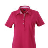 Ladies Plain Polo James & Nicholson - purple/purple white