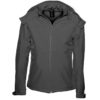 Hooded Softshell Men B&C - dark grey