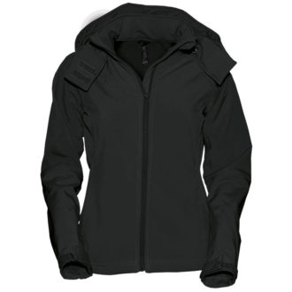 Ladies Hooded Softshell B&C - schwarz