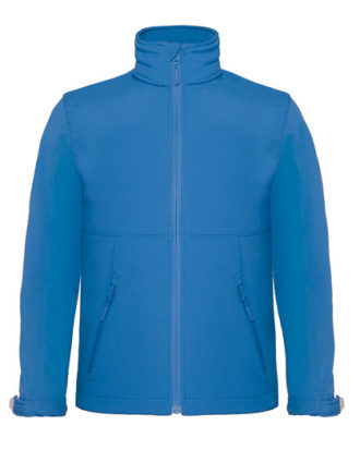 Kids Hooded Softshell B&C - azur