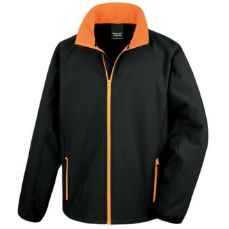 Bedruckbare Soft Shell Jacke Result - black/orange