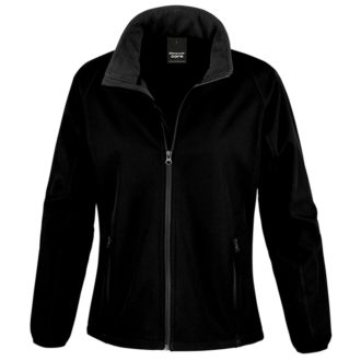 Bedruckbare Damen Soft Shell Jacke Result - black/black