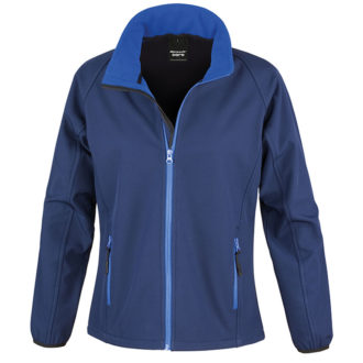 Bedruckbare Damen Soft Shell Jacke Result - navy/royal