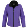 Bedruckbare Damen Soft Shell Jacke Result - purple/black