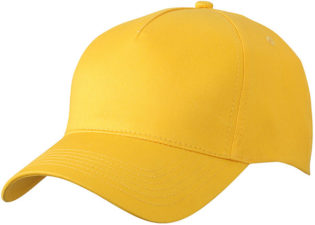 5 Panel Cap James & Nicholson - yellow