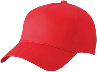 5 Panel Cap James & Nicholson - red