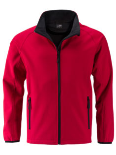 Men's Promo Softshell Jacket James & Nicholson - red black