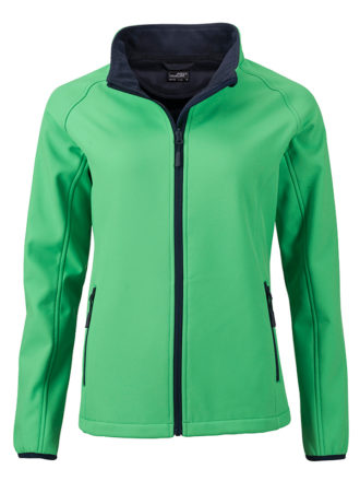 Ladies Promo Softshell Jacket James & Nicholson - green navy