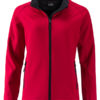 Ladies Promo Softshell Jacket James & Nicholson - red black