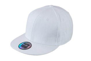 6 Panel Pro Cap Style James & Nicholson - white white