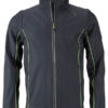 Men's Zip Off Softshell Jacket James & Nicholson - irongrey green