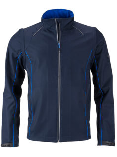 Men's Zip Off Softshell Jacket James & Nicholson - navy royal