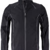 Men's Zip Off Softshell Jacket James & Nicholson - black silver