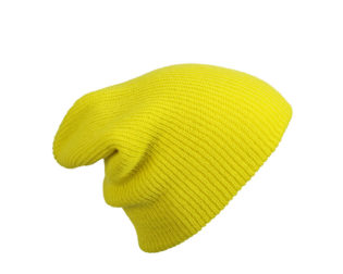 Knitted Long Beanie James & Nicholson - yellow