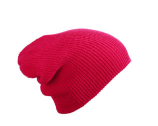 Knitted Long Beanie James & Nicholson - pink