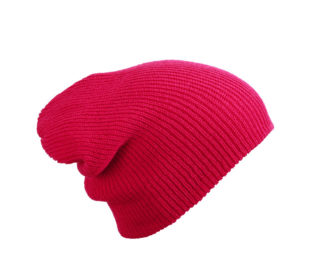 Knitted Long Beanie James & Nicholson - pink