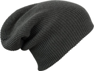 Knitted Long Beanie James & Nicholson - darkgrey melange