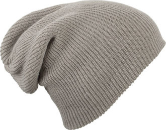 Knitted Long Beanie James & Nicholson - lightgrey melange