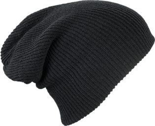 Knitted Long Beanie James & Nicholson - black