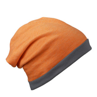 Heather Summer Beanie James & Nicholson - orangemelange darkkrey