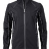 Ladies Zip Off Jacket James & Nicholson - black silver