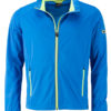 Men's Sports Softshell Jacket James & Nicholson - brightblue brightyellow