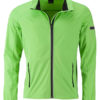 Men's Sports Softshell Jacket James & Nicholson - brightgreen black