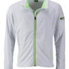 Men's Sports Softshell Jacket James & Nicholson - white brightgreen