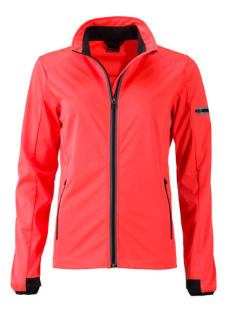 Ladies' Sports Softshell Jacket James & Nicholson - brightorange black