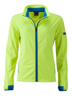 Ladies' Sports Softshell Jacket James & Nicholson - brightyellow brightblue