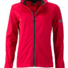 Ladies' Sports Softshell Jacket James & Nicholson - lightred black