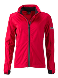 Ladies' Sports Softshell Jacket James & Nicholson - lightred black