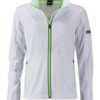 Ladies' Sports Softshell Jacket James & Nicholson - white brightgreen