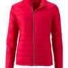 Ladies Padded Jacket James & Nicholson - red