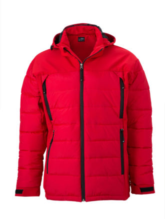 Mens Outdoor Hybrid Jacket James & Nicholson - red