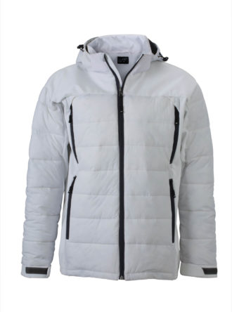 Mens Outdoor Hybrid Jacket James & Nicholson - white