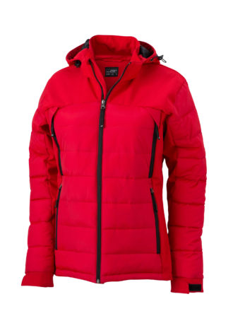 Ladies Outdoor Hybrid Jacket James & Nicholson - red