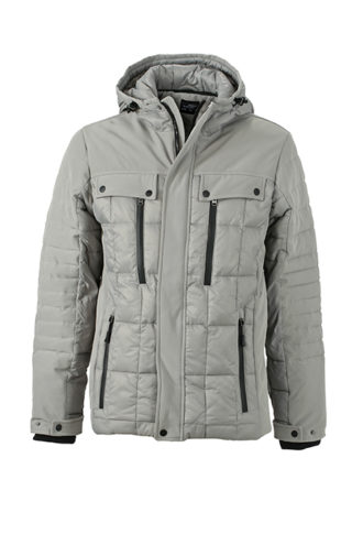 Mens Wintersport Jacket James & Nicholson - silver black