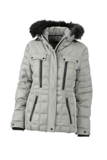 Ladies Wintersport Jacket James & Nicholson - silver black